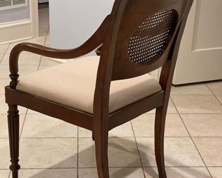 Pair of Milling Road Indo-Portuguese cane back chairs. Each measures 23" W x 24" D with 17.5" seat height. Photo 2 of 5.