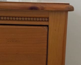 Lexington bedside table. Measures 24" W x 17" D x 26" H. Photo 2 of 3.