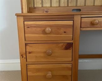 Two piece Lexington desk with bookshelf. Measures 44 W x 20" D x 78" H. Photo 3 of 3.