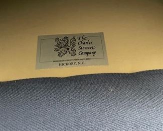 Charles Stewart & Company club chair & ottoman. Chair measures 32" W x 34" D. Photo 4 of 6.