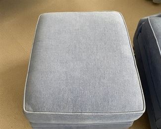 Charles Stewart & Company club chair & ottoman. Chair measures 32" W x 34" D. Photo 6 of 6.