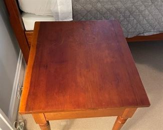 Antique side table. Measures 20" W x 18" D x 29" H. Photo 2 of 2.