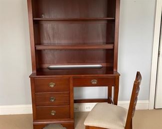 Eddie Bauer Lifestyle for Lane desk and bookshelf set. Measures 44" W x 30" H; 75" H with hutch.
