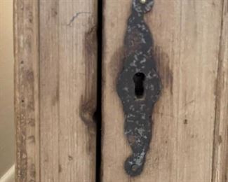 Antique pine side table. Measures 25" W x 15" D x 32" H. Photo 3 of 3.