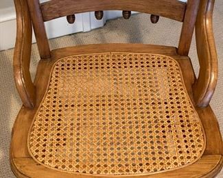 Antique cane-seat chair. Photo 3 of 3.
