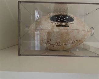 Roger Staubach, Dallas Cowboys, Autographed football. Photo 2 of 2.