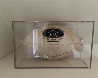 Roger Staubach, Dallas Cowboys, Autographed football. Photo 1 of 2.
