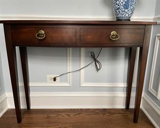 Console with decorative drawers. Measures 40" x 12" x 30" H. Photo 1 of 2.