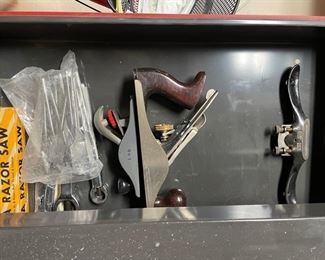 Wood Planers. Razor Saw. Socket Wrenches.