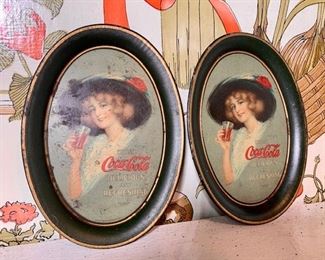 Antique Coke cola tip trays!