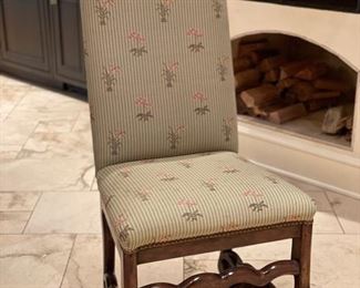 Set of 8 Minton Spidell upholstered dining chairs. Each measures 20" W with 19" seat height. Photo 4 of 6.