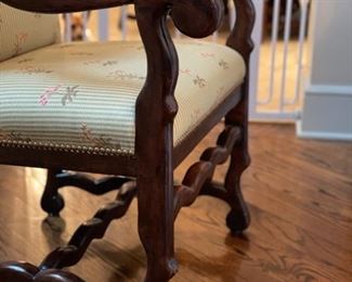 Set of 8 Minton Spidell upholstered dining chairs. Each measures 20" W with 19" seat height. Photo 2 of 6.