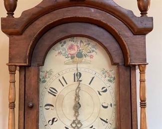 1800s Pennsylvania Dutch Grandfather clock. Photo 2 of 4.
