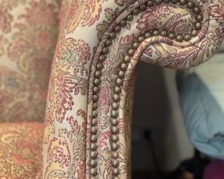 Hancock & Moore chippendale-style camelback loveseat. Measures 62" W x 36" D. Photo 2 of 4.