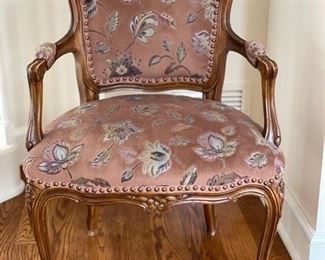 Minton-Spidell Louis XV-Style upholstered arm chair - 2 available. Photo 1 of 4.