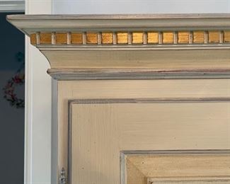 K. A. Roos cabinet with gilt wood trim. Measures 38" W x 24" D x 72.5" H. Photo 3 of 4.