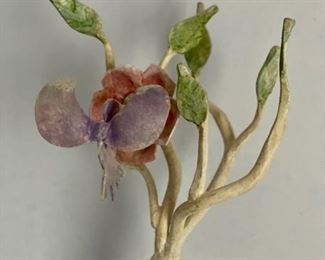 Custom Queen-size metal bed with bird adornments. Photos 4 of 5.