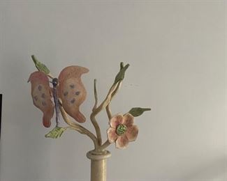 Custom Queen-size metal bed with bird adornments. Photos 5 of 5.