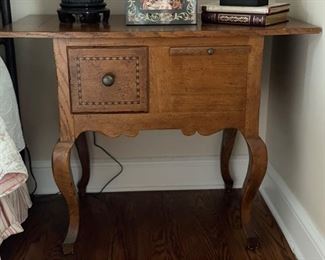Pair of Baker Milling Road side tables. Each measures 36" W x 20” D x 28" H. Photo 1 of 4.