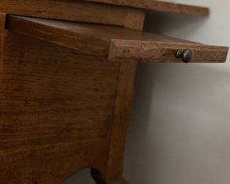 Pair of Baker Milling Road side tables. Each measures 36" W x 20” D x 28" H. Photo 3 of 4.