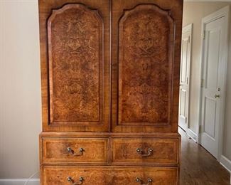 Antique English mahogany linen press. Measures 43" W x 26" D x 82" H. Photo 1 of 4.