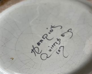 Antique Henriot Quimper shell handle bowl. Photo 2 of 2.