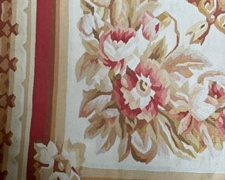 French needlepoint rug. Measures 8' x 10." Photo 3 of 3.