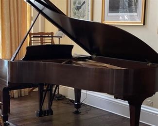 1985 Steinway & Sons Model B Baby Grand Piano in Maple Finish. Serial #492943. Photo 9 of 9.