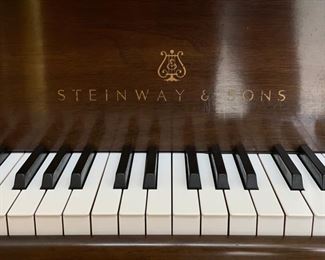 1985 Steinway & Sons Model B Baby Grand Piano in Maple Finish. Serial #492943. Photo 1 of 9.