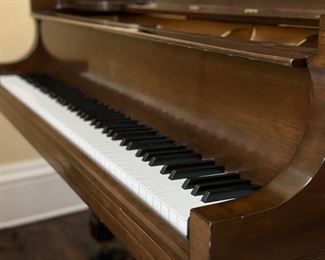 1985 Steinway & Sons Model B Baby Grand Piano in Maple Finish. Serial #492943. Photo 2 of 9.