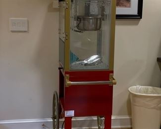 Professional popcorn maker / cart on wheels with handle. Photo 1 of 2.