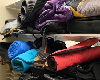 Sample of sleeping bags and mats.