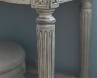 Gustavian-style dressing table with mirror and stool - 2 sets available. Photo 3 of 4.