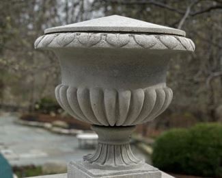 Concrete urns - 4 available.