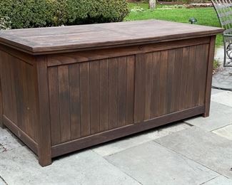 Barlow Tyrie teak storage chest. Photo 1 of 2.