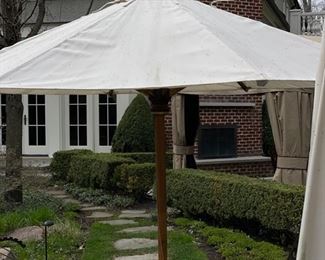 Heavy-duty umbrella stand and umbrella - 2 available.