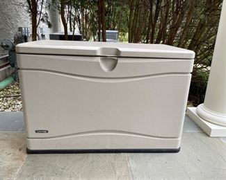 Plastic storage bin.