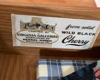 Virginia Galleries cherry flip-top server / bar cabinet. Measures 50" W x 19" D x 34.5" H. Photo 4 of 4.