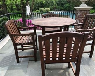 Teak Table & 4 Chair Set.