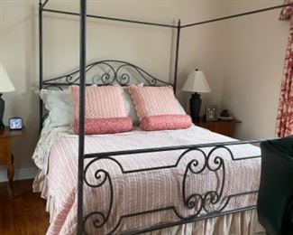 King Size Metal Four Poster Bed.