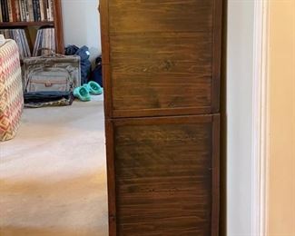 Vintage Korean Tansu, Two-Pieces with Footed Base with Doors & Drawers. Measures 37" W x 17" D x 67" H. Photo 3 of 4.