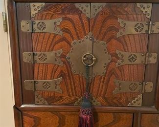 Vintage Korean Tansu, Two-Pieces with Doors & Drawers. Photo 2 of 3.