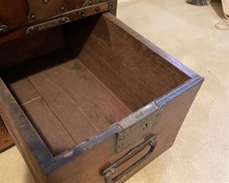 18th Century Elmwood Korean Tansu with Original Hardware and Bale Handles. Photo 4 of 6.