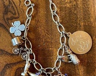 14K Charm Bracelet 7" Yellow Gold with 14K Gold Charms.