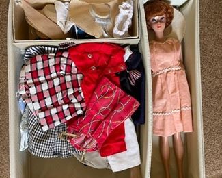 Vintage Barbie Doll Case, Barbie & Clothes. Photo 2 of 2.