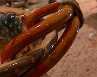 Hand-Painted Italian Ceramic Bowl. Photo 3 of 3.