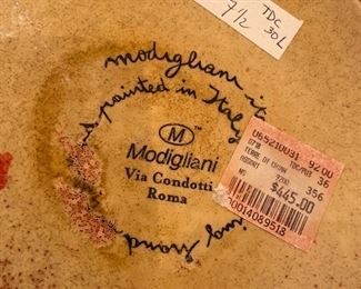 Modigliani Via Condotti Ceramic Jug/Urn. Photo 2 of 2.