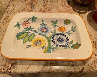 Sample of Deruta Hand-Painted Italian Ceramic Platters. Photo 1 of 2.