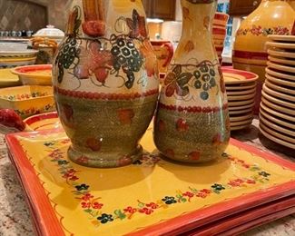 Sample of Italian Ceramic Serving Pieces.