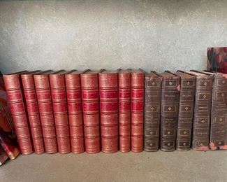 Leather Bound Shakespeare Volumes I - IX.